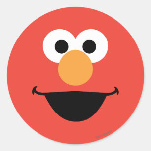 Pegatina Redonda Elmo Face Art