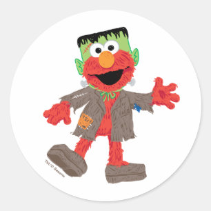 Pegatina Redonda Elmo   Ropa Frankenstein