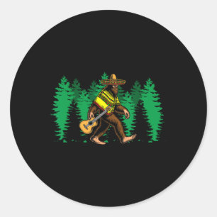Pegatina Redonda Elsquatcho Pancho Guardian Del Desierto Bigfoot S