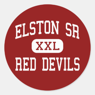 Pegatina Redonda Elston Sr - Red Devils - High - Michigan City