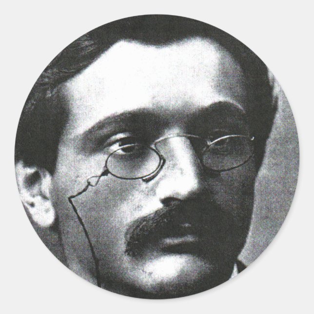 Pegatina Redonda Emanuel Lasker (Anverso)