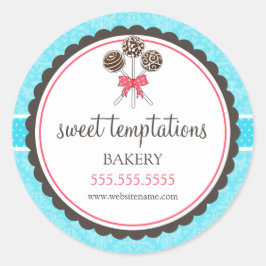 Pegatina Redonda Embalaje de panadería Cake Pops