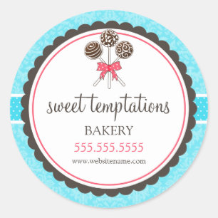 Pegatina Redonda Embalaje de panadería Cake Pops
