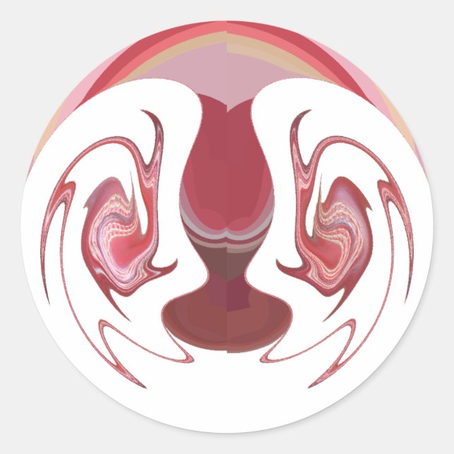 Pegatina Redonda Embers de la Tierra: Tapiz texturizado de África (Anverso)