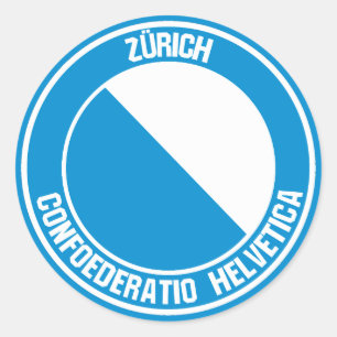 Pegatina Redonda Emblem de Ronda de Zürich