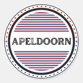 Pegatina Redonda Emblema Apeldoorn City Pride – Identidad holandesa