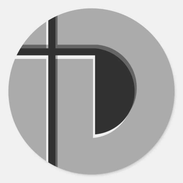 Pegatina Redonda Emblema automático de ID (Anverso)