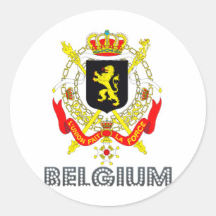 Pegatina Redonda Emblema belga