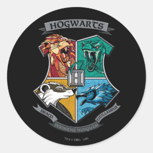 Pegatina Redonda Emblema cruzado HOGWARTS™