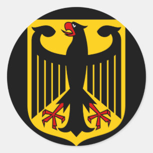Pegatina Redonda emblema de alemania