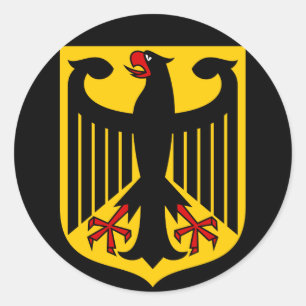 Pegatina Redonda emblema de alemania