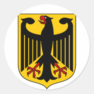 Pegatina Redonda emblema de alemania