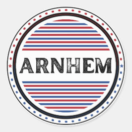 Pegatina Redonda Emblema de Arnhem City Pride – Identidad holandesa