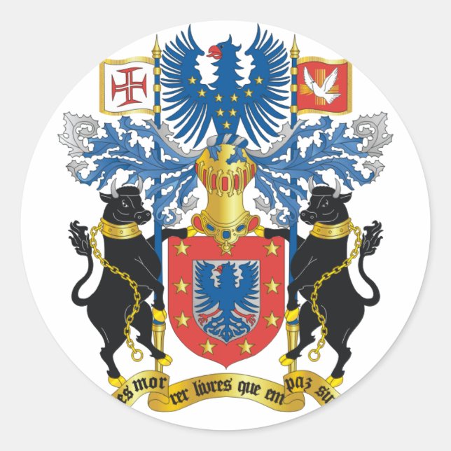 Pegatina Redonda emblema de azores (Anverso)