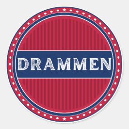 Pegatina Redonda Emblema de Drammen City Pride – Identidad noruega