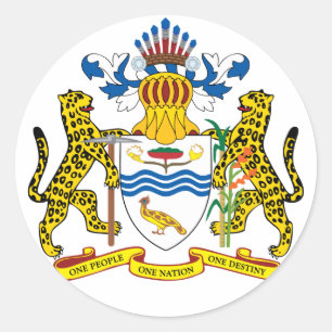 Pegatina Redonda emblema de guyana