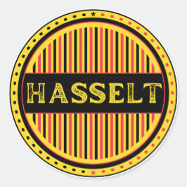 Pegatina Redonda Emblema de Hasselt City Pride – Identidad belga