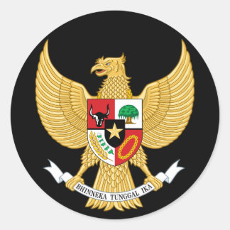 Pegatina Redonda emblema de indonesia