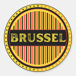 Pegatina Redonda Emblema de la Brussel City Pride – Identidad belga