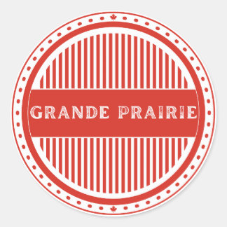 Pegatina Redonda Emblema de la Ciudad de Grande Prairie – Identidad