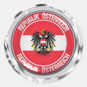Pegatina Redonda Emblema de la Ronda Austria