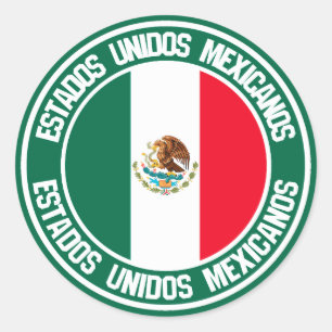 Pegatina Redonda Emblema de la Ronda de México