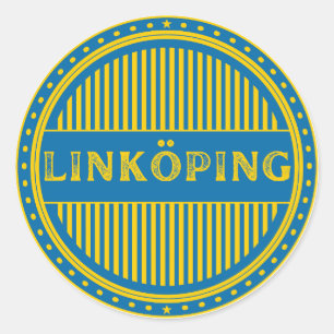 Pegatina Redonda Emblema de Linköping City Pride – Identidad Sueca