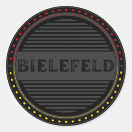 Pegatina Redonda Emblema de Orgullo Ciudadano de Bielefeld – Identi