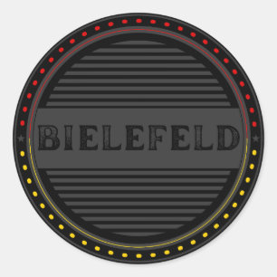 Pegatina Redonda Emblema de Orgullo Ciudadano de Bielefeld – Identi