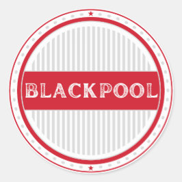 Pegatina Redonda Emblema de Orgullo Ciudadano de Blackpool – Identi