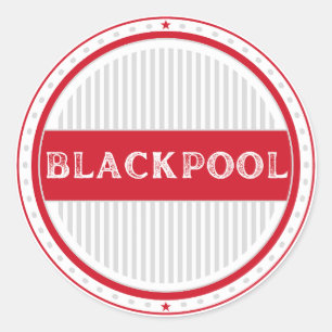 Pegatina Redonda Emblema de Orgullo Ciudadano de Blackpool – Identi