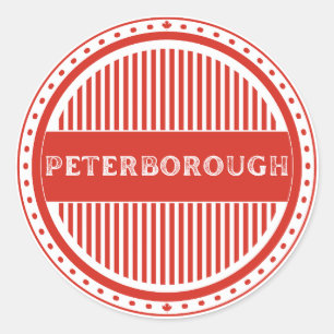 Pegatina Redonda Emblema de Orgullo Ciudadano de Peterborough – Ide