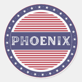 Pegatina Redonda Emblema de Orgullo Ciudadano de Phoenix - Identida
