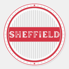 Pegatina Redonda Emblema de Orgullo Ciudadano de Sheffield – Identi