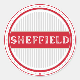 Pegatina Redonda Emblema de Orgullo Ciudadano de Sheffield – Identi
