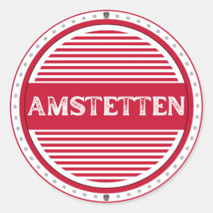 Pegatina Redonda Emblema de Orgullo de la Ciudad de Amstetten – Ide