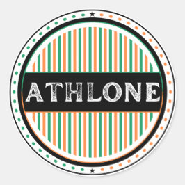 Pegatina Redonda Emblema de Orgullo de la Ciudad de Athlone – Ident