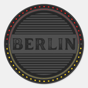 Pegatina Redonda Emblema de Orgullo de la Ciudad de Berlín – Identi
