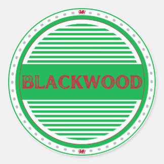 Pegatina Redonda Emblema de Orgullo de la Ciudad de Blackwood – Ide