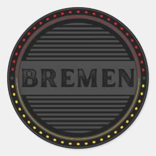 Pegatina Redonda Emblema de Orgullo de la Ciudad de Bremen – Identi