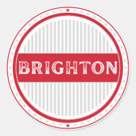 Pegatina Redonda Emblema de Orgullo de la Ciudad de Brighton – Iden