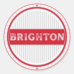 Pegatina Redonda Emblema de Orgullo de la Ciudad de Brighton – Iden