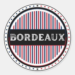 Pegatina Redonda Emblema de Orgullo de la Ciudad de Burdeos – Ident