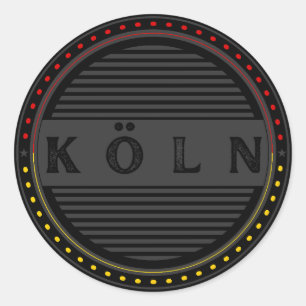 Pegatina Redonda Emblema de Orgullo de la Ciudad de Colonia – Ident