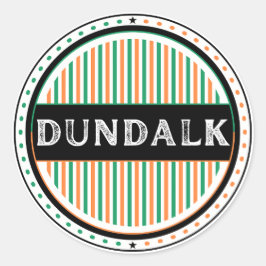 Pegatina Redonda Emblema de Orgullo de la Ciudad de Dundalk – Ident