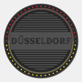 Pegatina Redonda Emblema de Orgullo de la Ciudad de Düsseldorf – Id