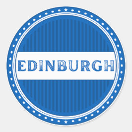 Pegatina Redonda Emblema de Orgullo de la Ciudad de Edimburgo – Ide