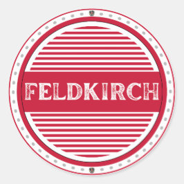 Pegatina Redonda Emblema de Orgullo de la Ciudad de Feldkirch – Ide