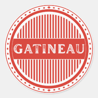 Pegatina Redonda Emblema de Orgullo de la Ciudad de Gatineau – Iden