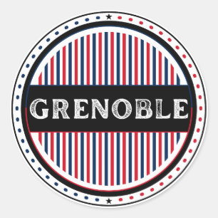 Pegatina Redonda Emblema de Orgullo de la Ciudad de Grenoble – Iden